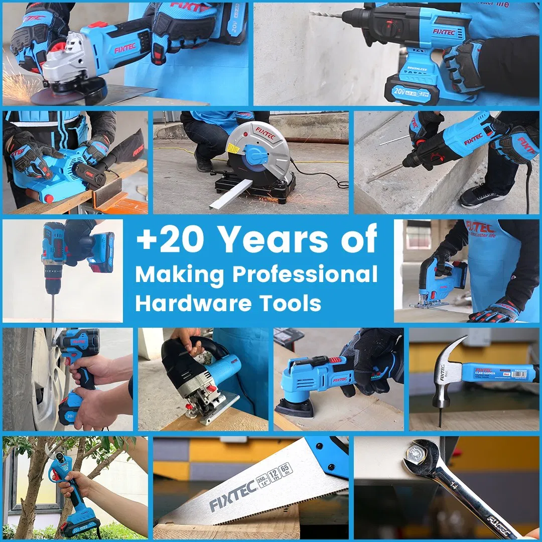 Fixtec China Hardware Tools Supplier Electric Tool Set Kit Combo Set with Toolbox Cordless Brushless Battery Power Tool