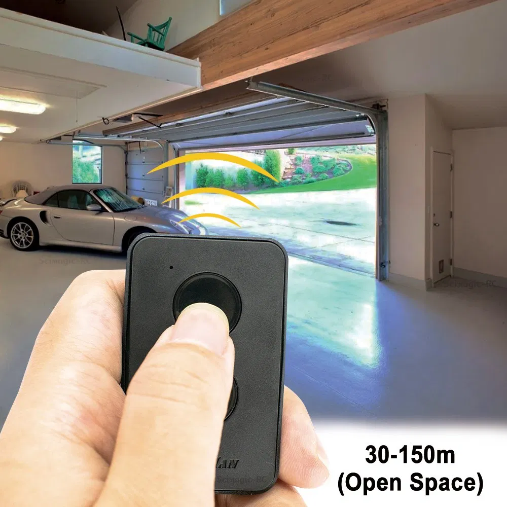 Gate Control Compatible with Doorhan Transmitter 2 Button with Spare Battery Garage Remote Control 433MHz Rolling Code