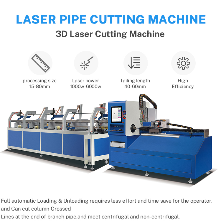 Fiber Laser Tube Cutting Machine Stainless Steel Small CNC Metal Tube