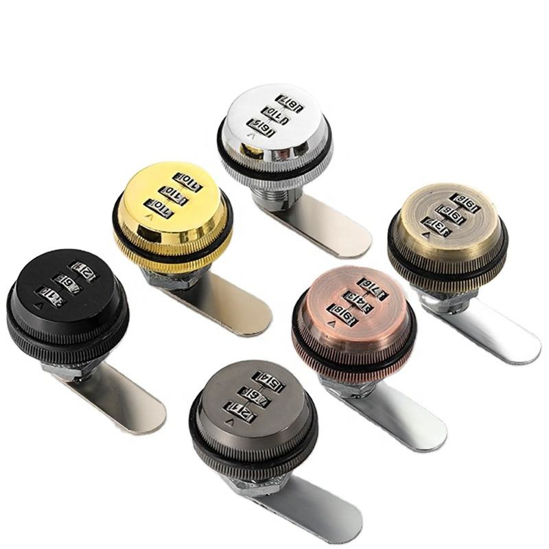 Zinc Alloy 3 Digit Furniture Cabinet Combination Lock Mechanical Code Password Mechanical Closet Lock