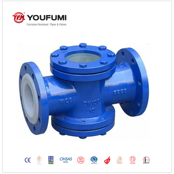 DIN PFA Lined Sight Glass