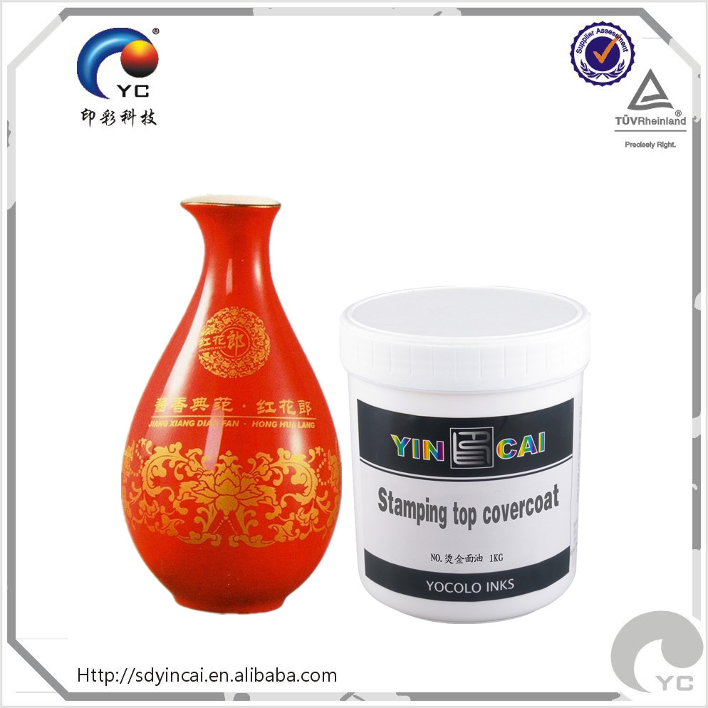 Screen Printing Eco Solvent Base UV Varnish Ink for Foil Stamping Water Transfer Decal Stickers / Direct Printing