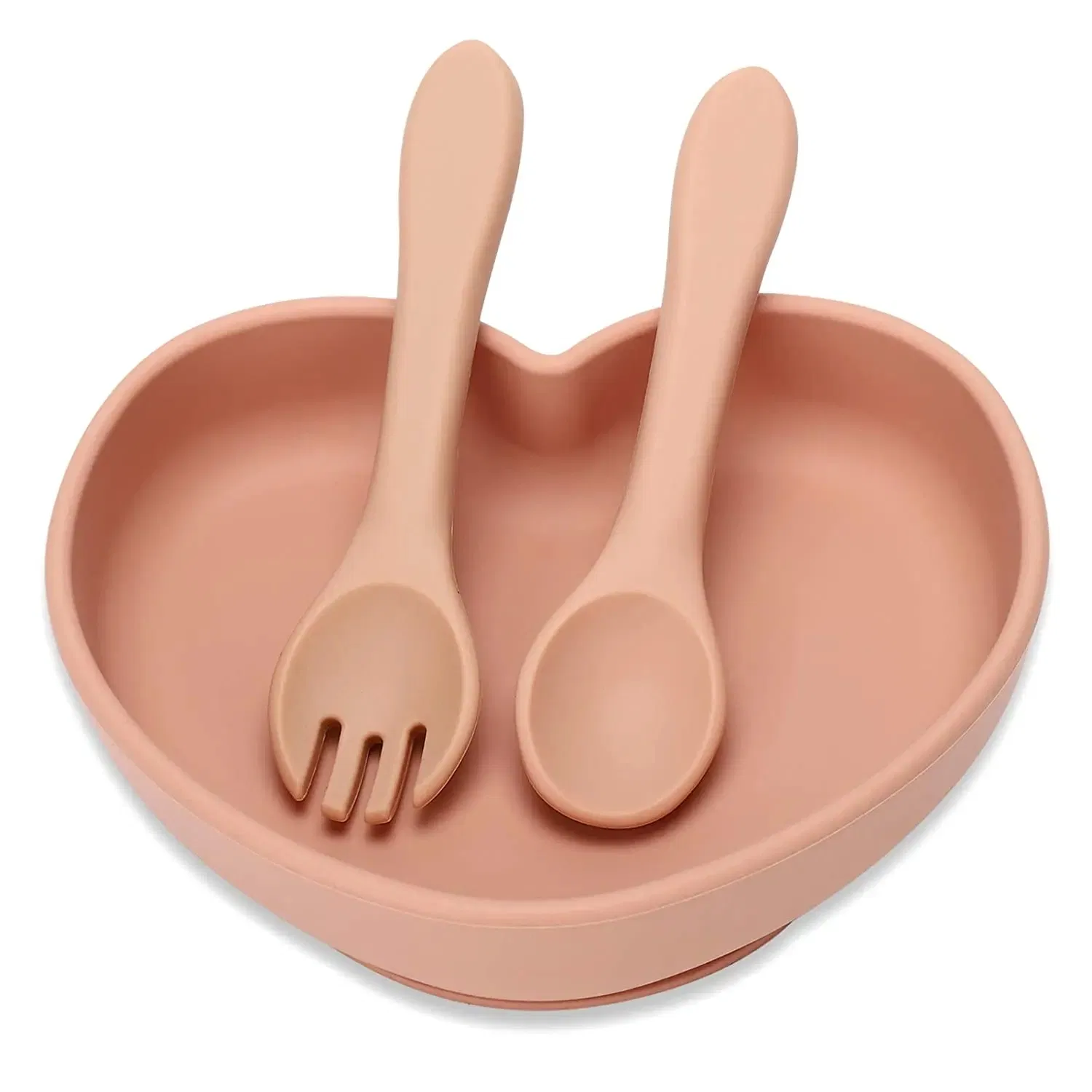 Divided Food Feeding Bowl Silicone Baby Dishes Kid Dinner Suction Baby Silicone Tableware Set