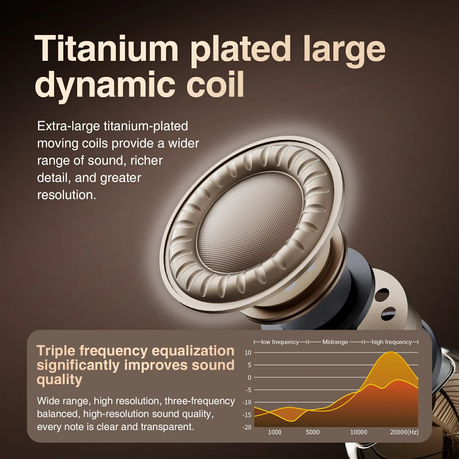 Hileo Hi83 Open-Ear Bluetooth 6.0 Earbuds-360° Panoramic Sound Wireless Earphones (Gold)