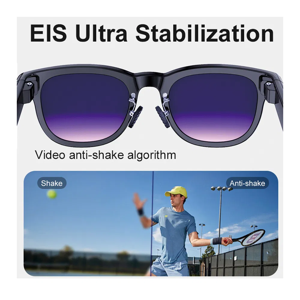 Recordable 1080P Ai Video Camera Eye Sunglasses Wireless Audio Bluetooth Smart Glasses