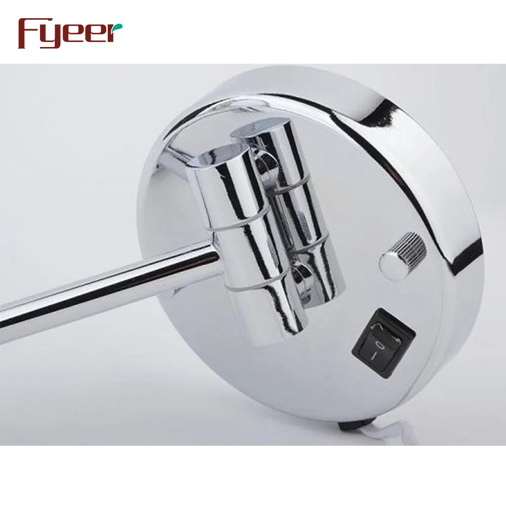Fyeer Factory Price Ultra Thin Wall Mounted Foldable LED Bathroom Makeup Mirror