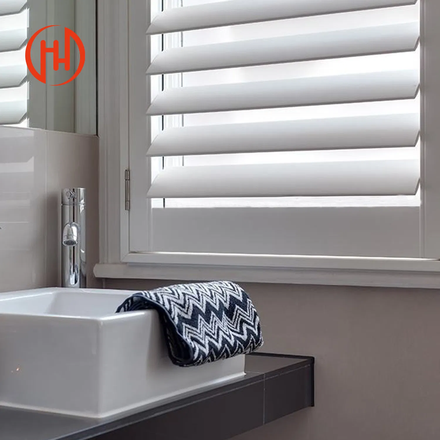 Custom Aluminum Louver Windows Fixed Horizontal Slats Louver Window and Door