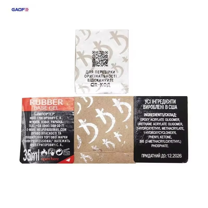 Multi Layer Double Sided Sticker Anti-Counterfeit Security Void Tag Booklet Label