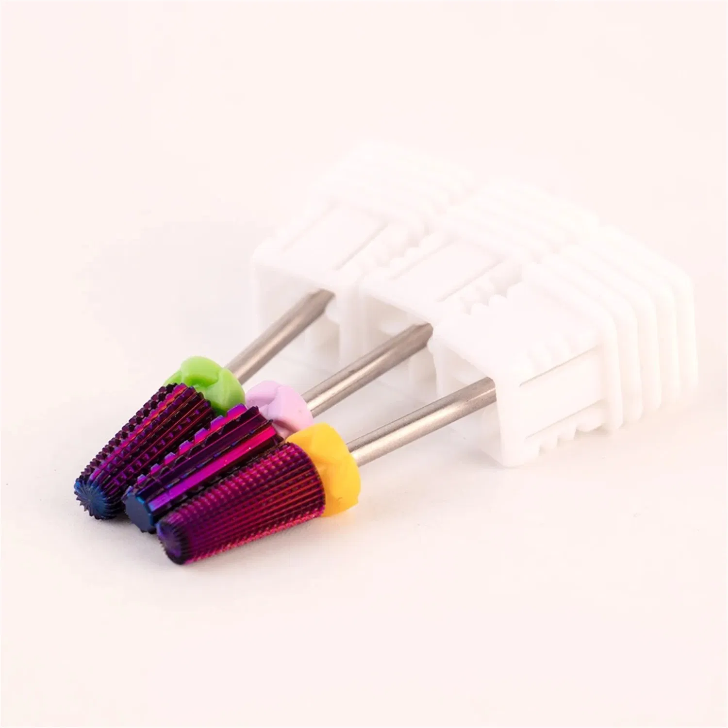 Professional Tungsten Carbide Gold 5 in 1 Large Barrel Safety Bit for Nail Art Drill Machine Manicure Nail Drill Bits