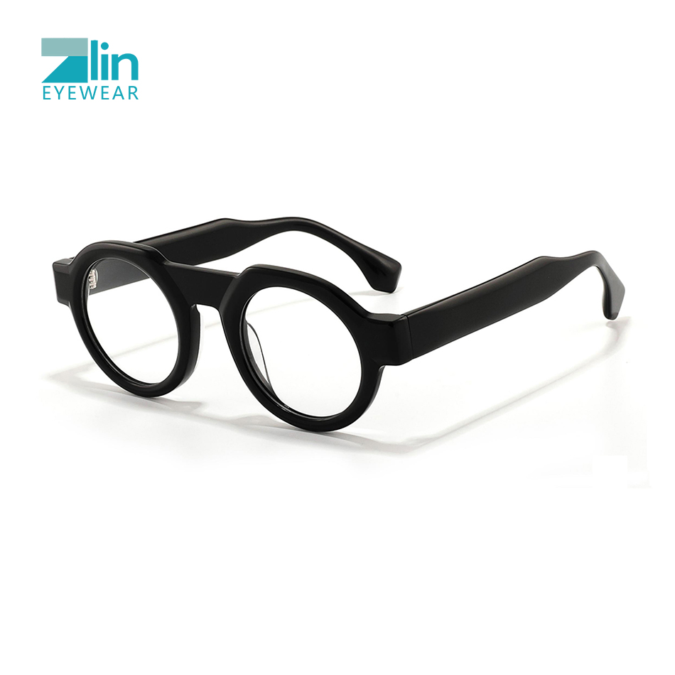 Zlin High Quality Custom Eyewear Prescription France Lunette Male Lens Acetate Eyeglasses Specs
