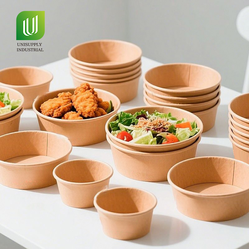 Unisupply High Quality Kraft Paper Bowl Soup Bowl for Takeaway Food