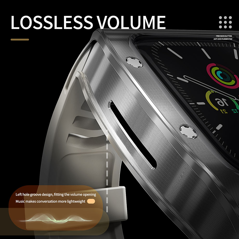 for Apple Watch Bands 45mm 44mm 42mm 41mm Men Women's Silicone Watch Strap with Watch Case for iWatch Series 9 8 7