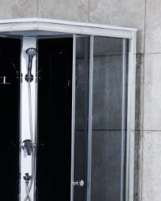 Clear Tempered Glass Aluminum Alloy Handle Shower Room with Shower Tray