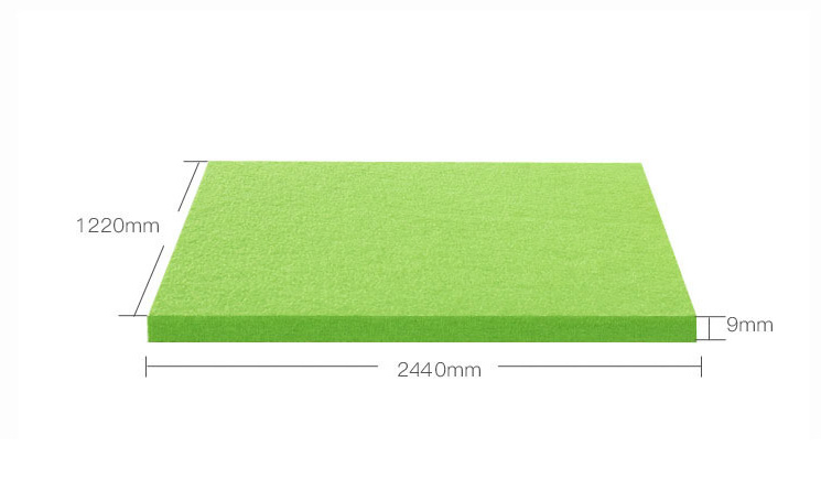 High Density Indoor Sound Absorption Sheet 12mm High Density Acoustic Panel