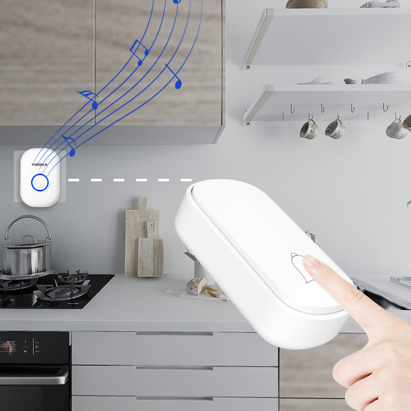 Kinetic Wireless Doorbell Plug-in Chime No Battery Required