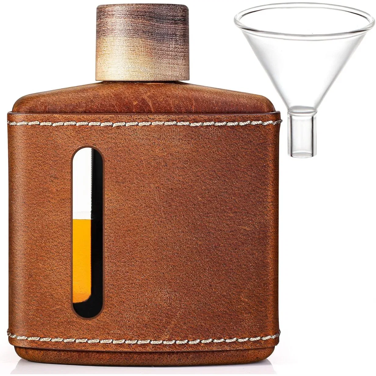 Custom Logo Capacity Size Modern 100ml 240ml Firm Grip Curved Edges Glass Hip Flask