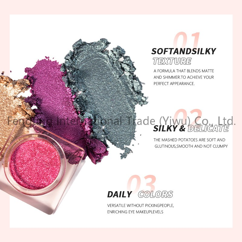 Private Label Shimmer Creamy Eyeshadow High Shine Monochrome Eyeshadow Long-Lasting Vegan Makeup Custom Logo Cosmetics