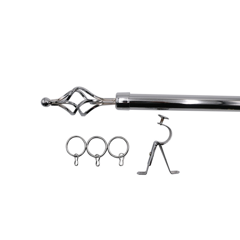 25-28mm Twist Head Telescopic Curtain Rod Roman Rod Screw Head Single Curtain Rod