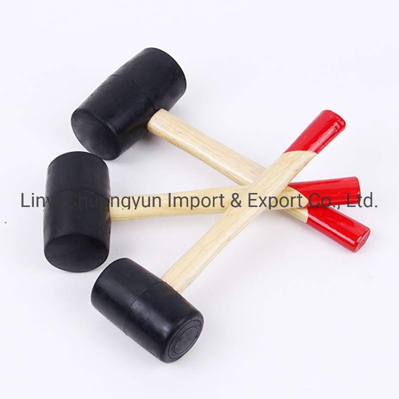 Резиновая киянка с деревянной ручкой