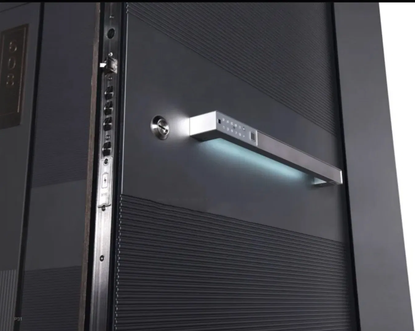 Outside Wholesale Door Design for Home Inernal Sliding Door Customized MDF Black Balcony New Steel Metal Luxury Glass Firerated Door