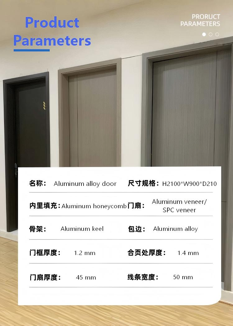 Lightweight Aluminum Door with Modern Design and Durability