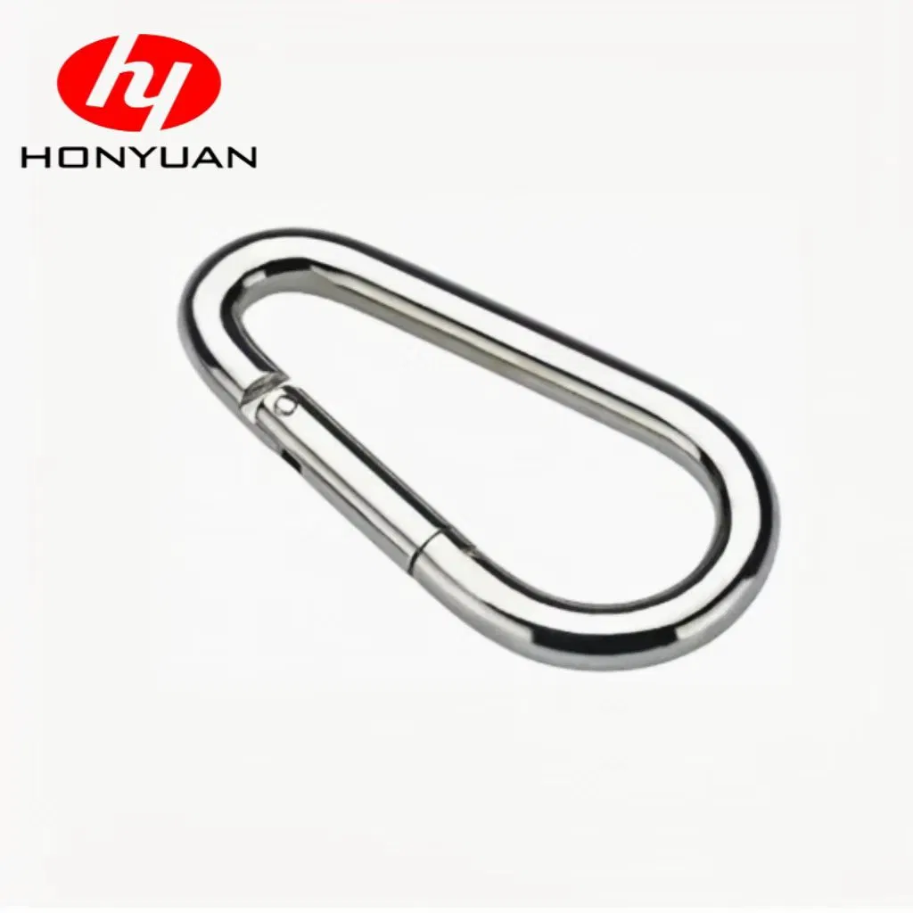 Galvanized Steel Climbing Carabiner Egg Shaped Snap Hook