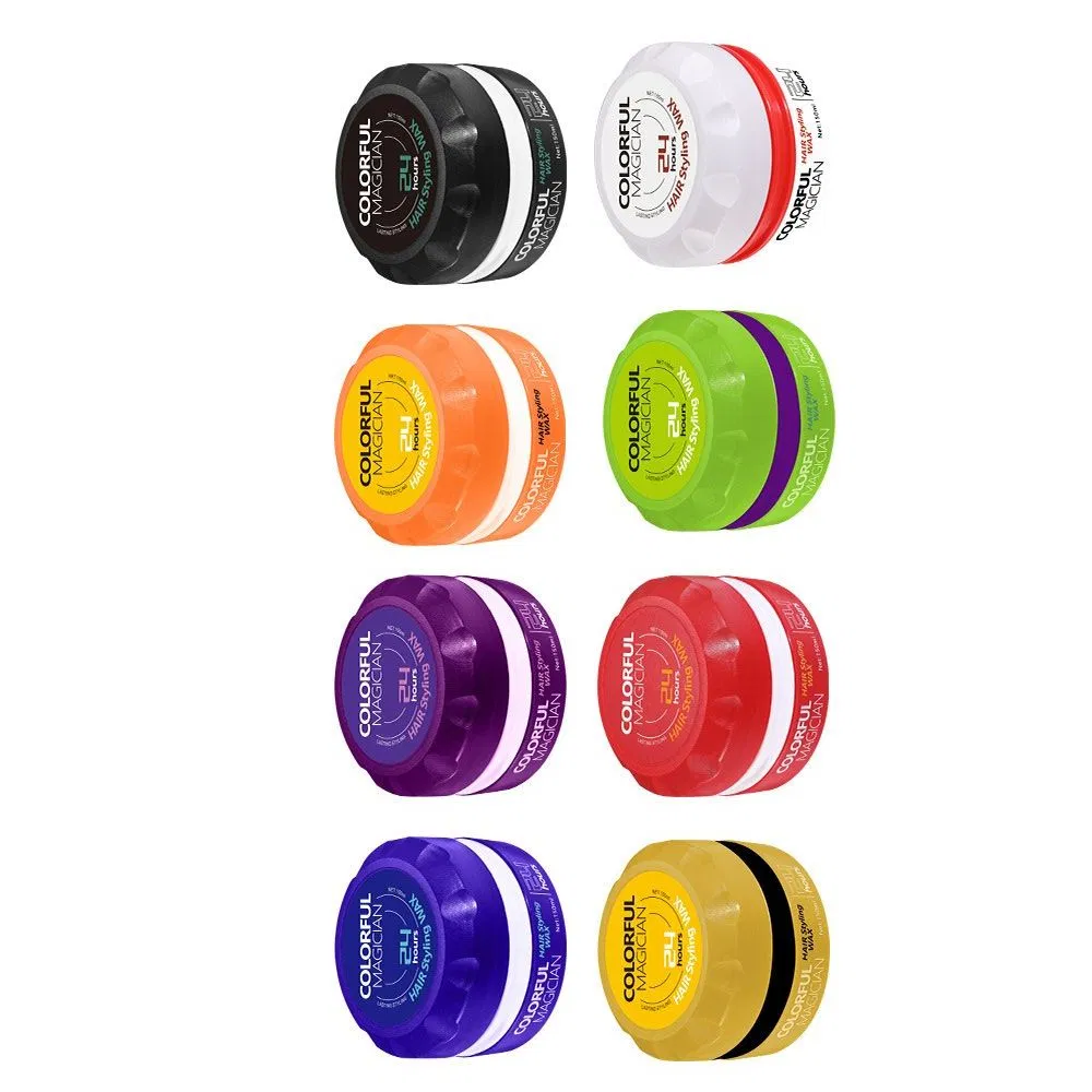 Private Label Safe and Non Irritating Wax Gel Cream 24h Long Lasting Styling Hair Wax Colorful Magician Hair Control Hair Wax