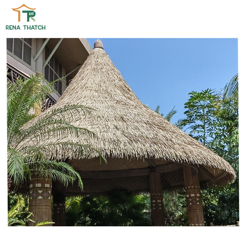 Cheap and Durable Synthetic Artificial Thatch Gazebo Plastic Roof Thatch Cottage