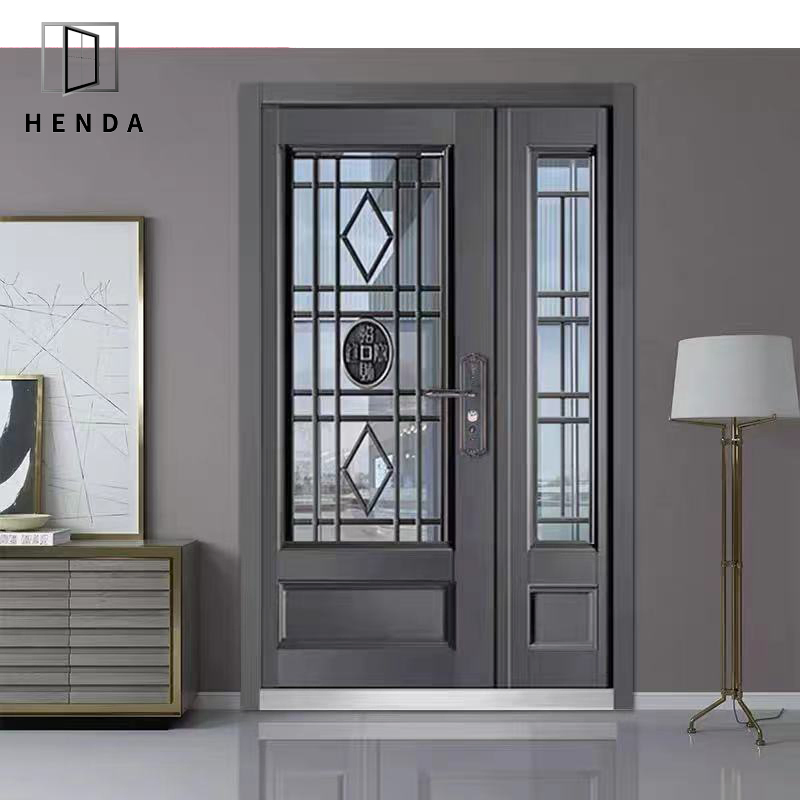 Стальная входная дверь 'Мать и сын' с противовзломной защитой