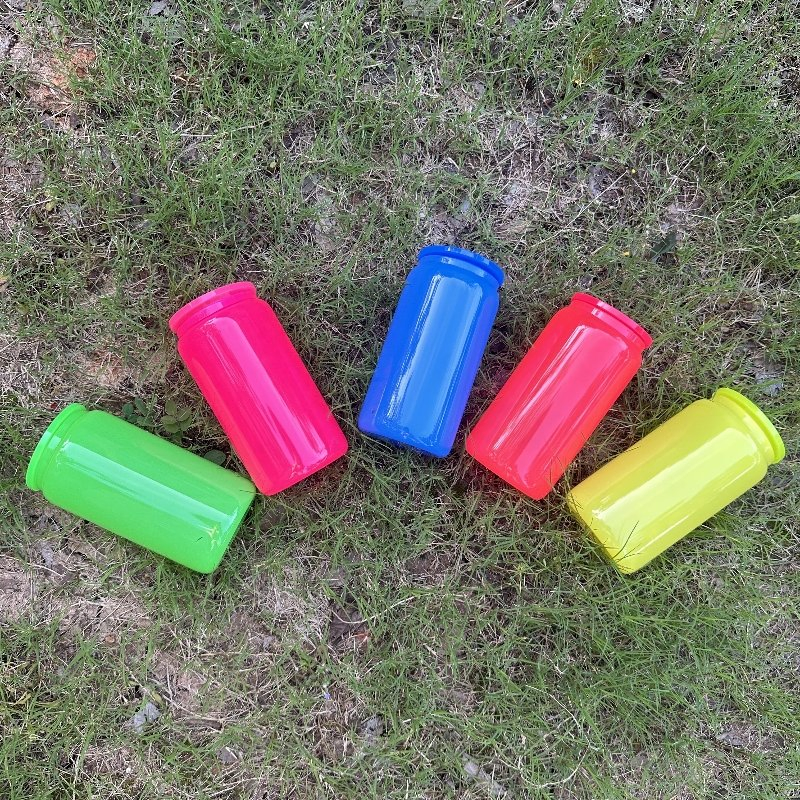 Неоновый стеклянный стакан 16oz для сублимации