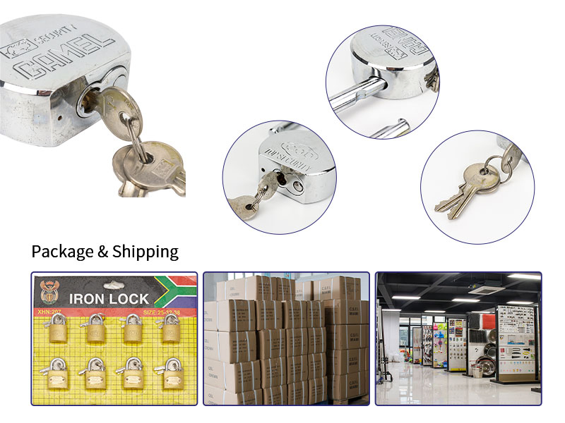 Custom Sample Available High Safety Pad Locks Anti-Theft Stainless Steel Round Disc Padlocks