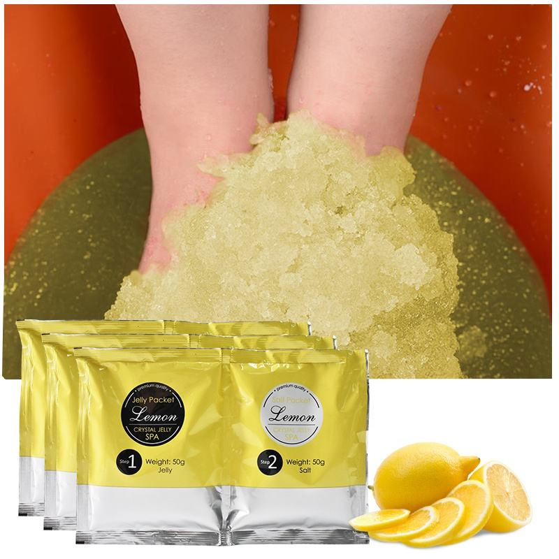 Aixin Cosmetics Foot Care Crystal Jelly Foot SPA Exfoliating Moisturizing Lemon Foot Bath Salt Foot Mask