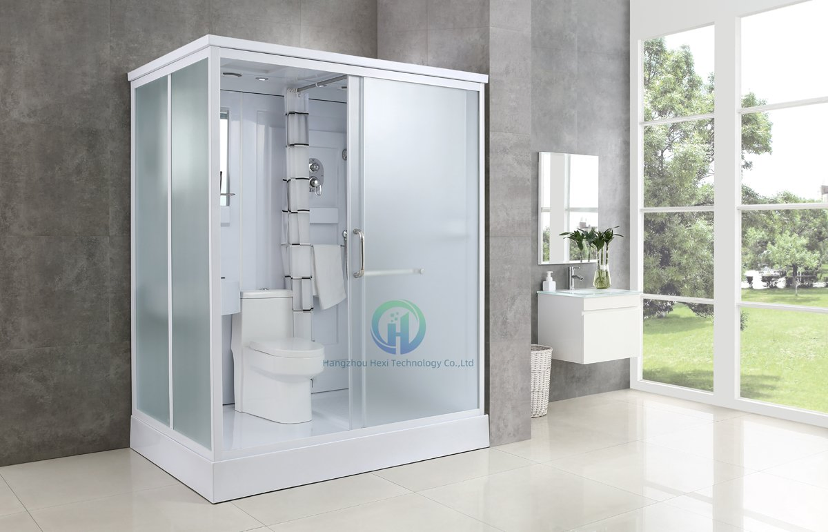 Compact Prefabricated Toilet and Shower for Small Bathrooms