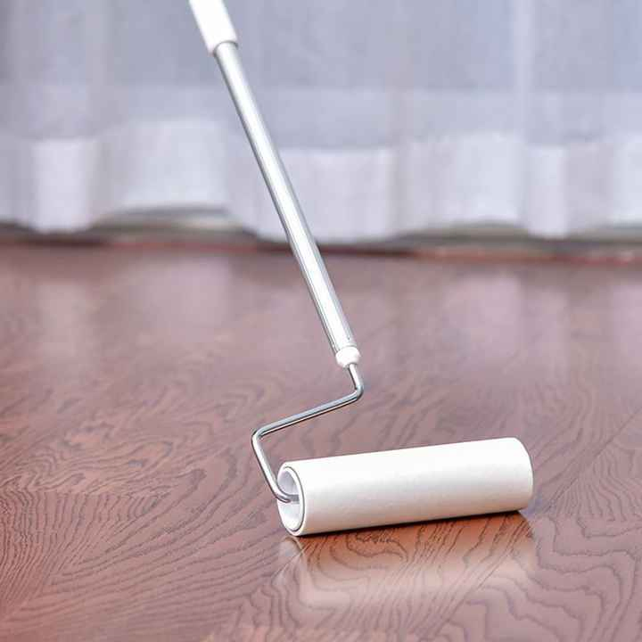 Portable Extension Link Roller Mop Household Manual Sticky Lint Roller Head Mop of Carpet Floor Removable Roller
