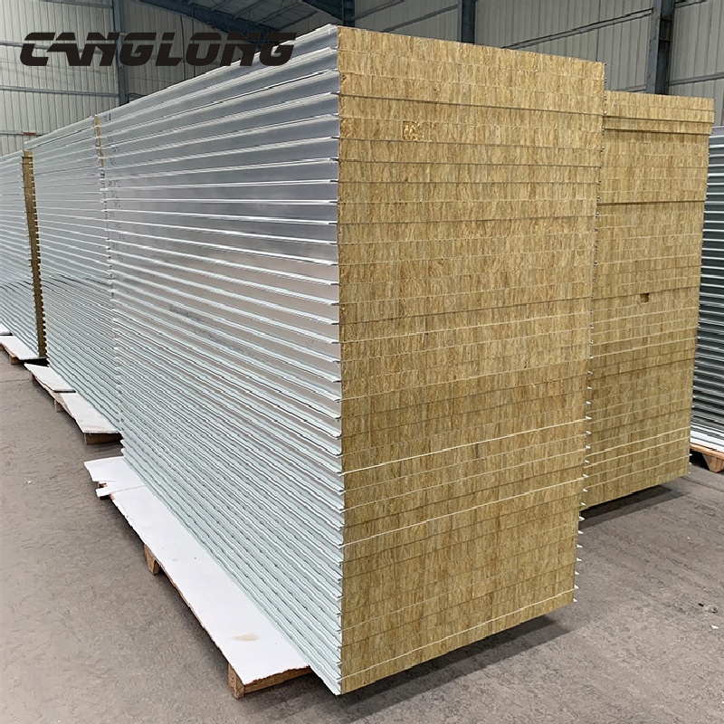 EPS/PU/Rock Wool Sandwich Panel Board Used for Steel House Wall and Roof
