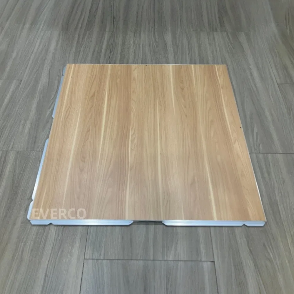 3FT/4FT Wear-Resistant Wood Grain Cam-Lock Portable Dance Floor Wooden Laminate Flooring for Rental Company Indoor Events
