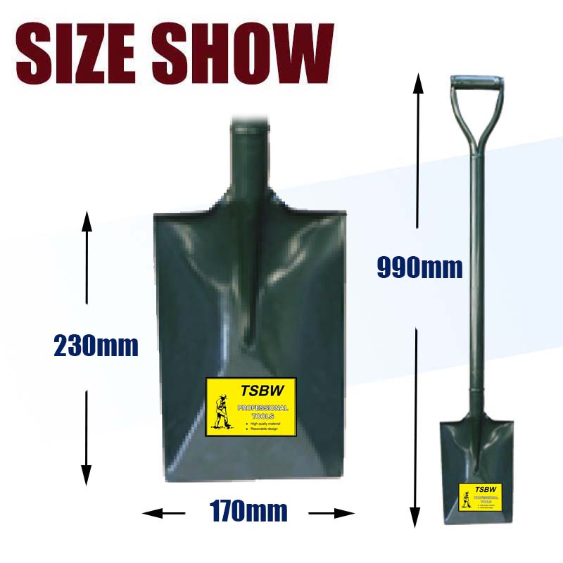 Steel Short Handle Garden Farming Tool Welded Construchtion Metal Spade