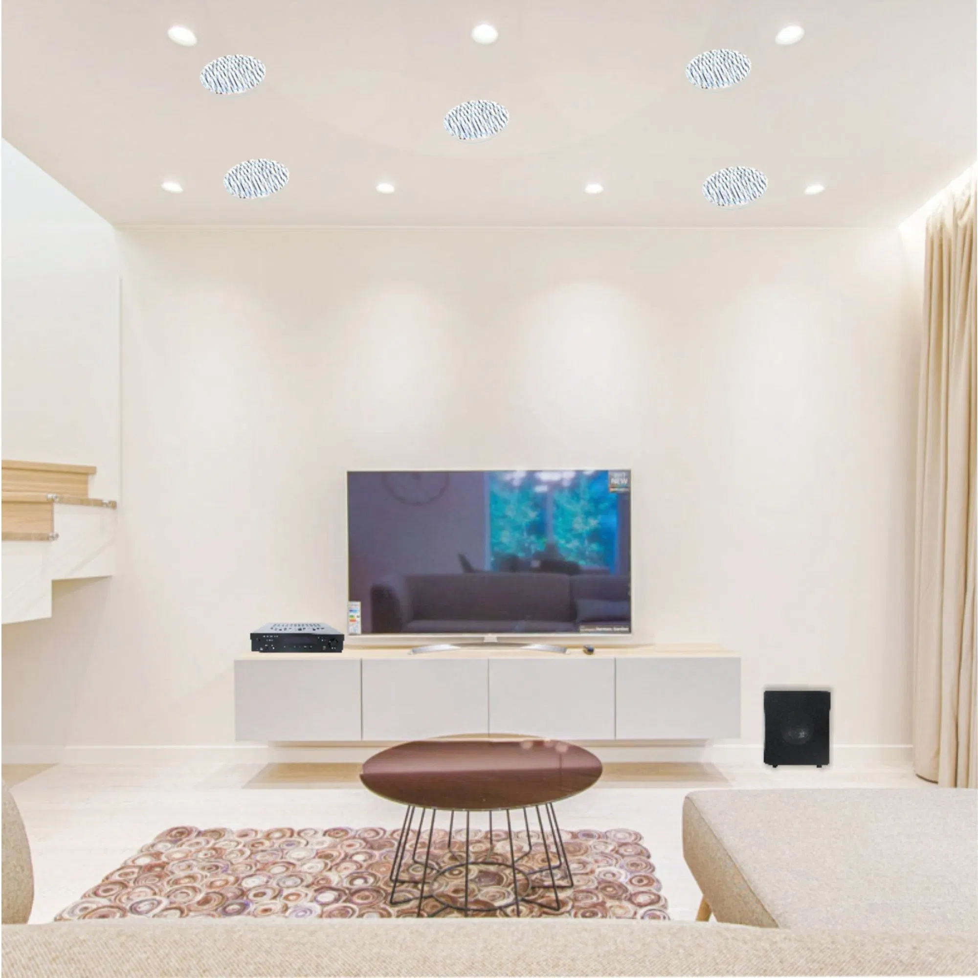 Digital Audio Smart Home Video Amplifier Coaxial Ceiling Speakers Surround Sound Subwoofer for 5.1 Channel Home Theater System