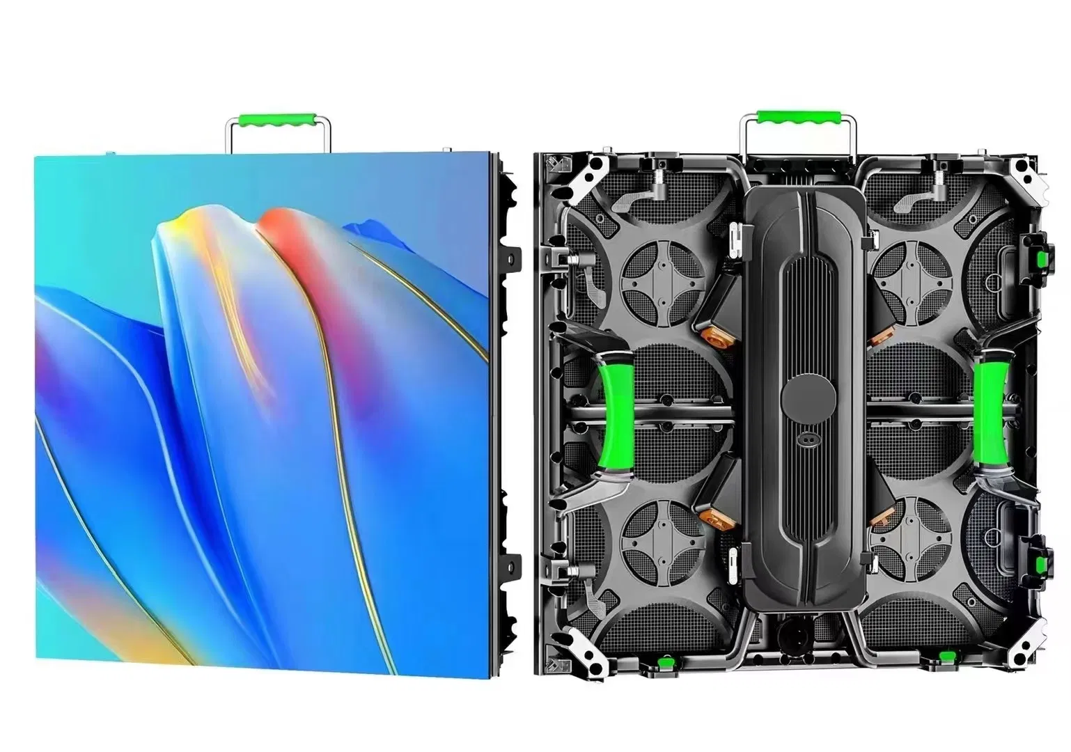 P3.91 500*1000mm Outdoor Fixed 90 Degree Building Rooftop Curved Corner Advertising LED Screen Display Billboard Sign Board