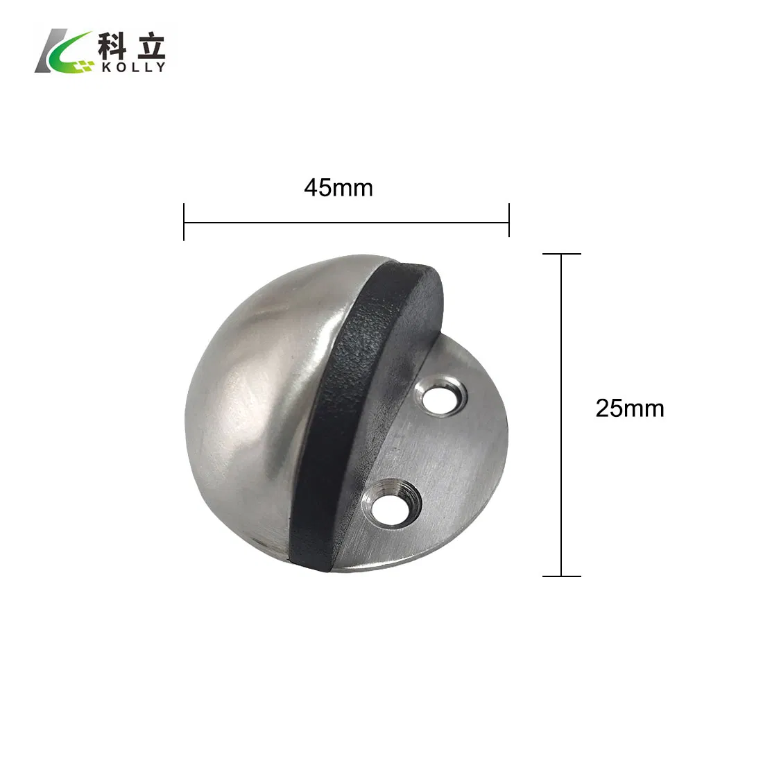 Premium Stainless Steel Door Stopper with Safety Rubber Base