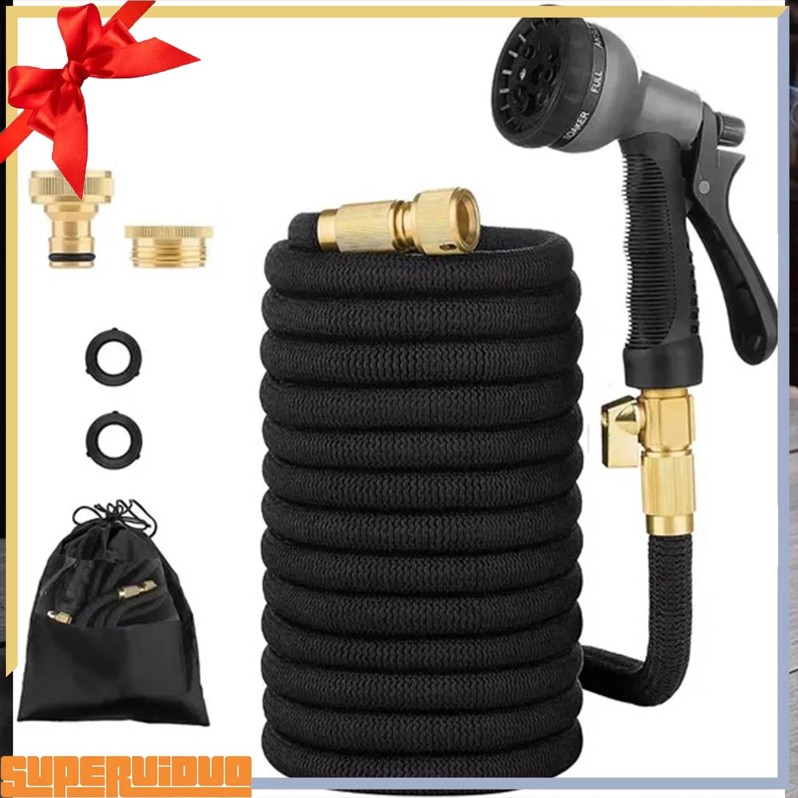 Source Factory Custom Logo 3X Expandable Flexible Garden Water Hose