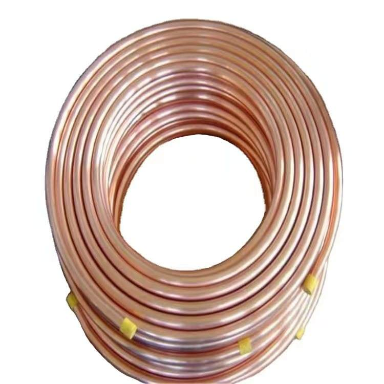 High Quality Refrigeration Copper Tube for Refrigeration Copper Pipe Pancake 1/4" 3/8" 1/2" Copper Pipes for Air Conditioners