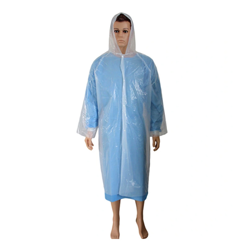 Hot Sale One-Time Use Disposable Rain Coat Waterproof Emergency PE Rain Coats