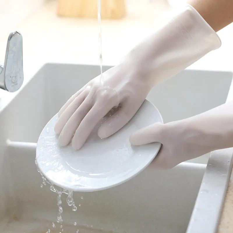 Custom Logo Long Cuff PVC Latex Household Kitchen Gloves Waterproof Cleaning Glove Luvas Guantes