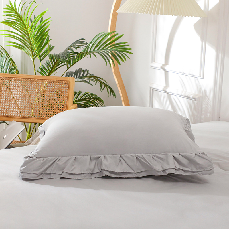 China Wholesales 100% Cotton Fabric Solid Color Bedding Pillows