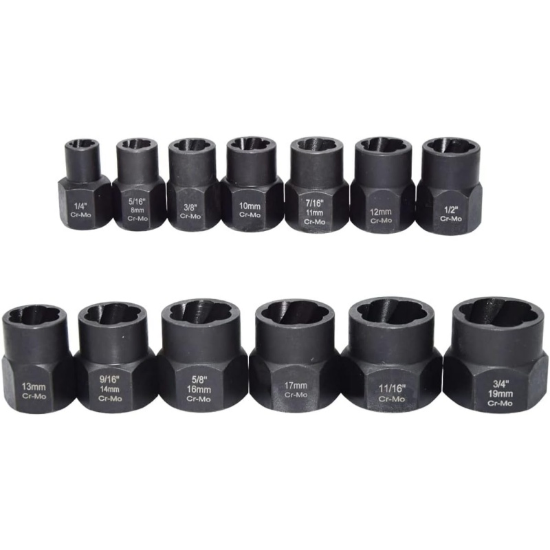 Ultimate 13PC 3/8 Inch Impact Bolt and Nut Removal Set