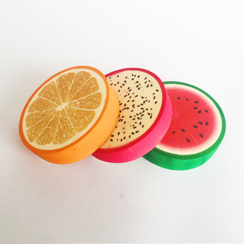 Fruit Series Round Flat Non-Latex Makeup Puff, Wet and Dry Use