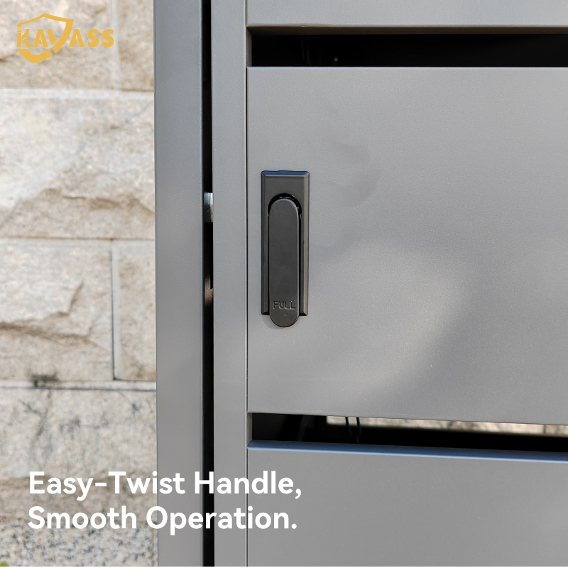 Kavass Weatherproof Galvanized Steel Bin Enclosure for Secure Storage