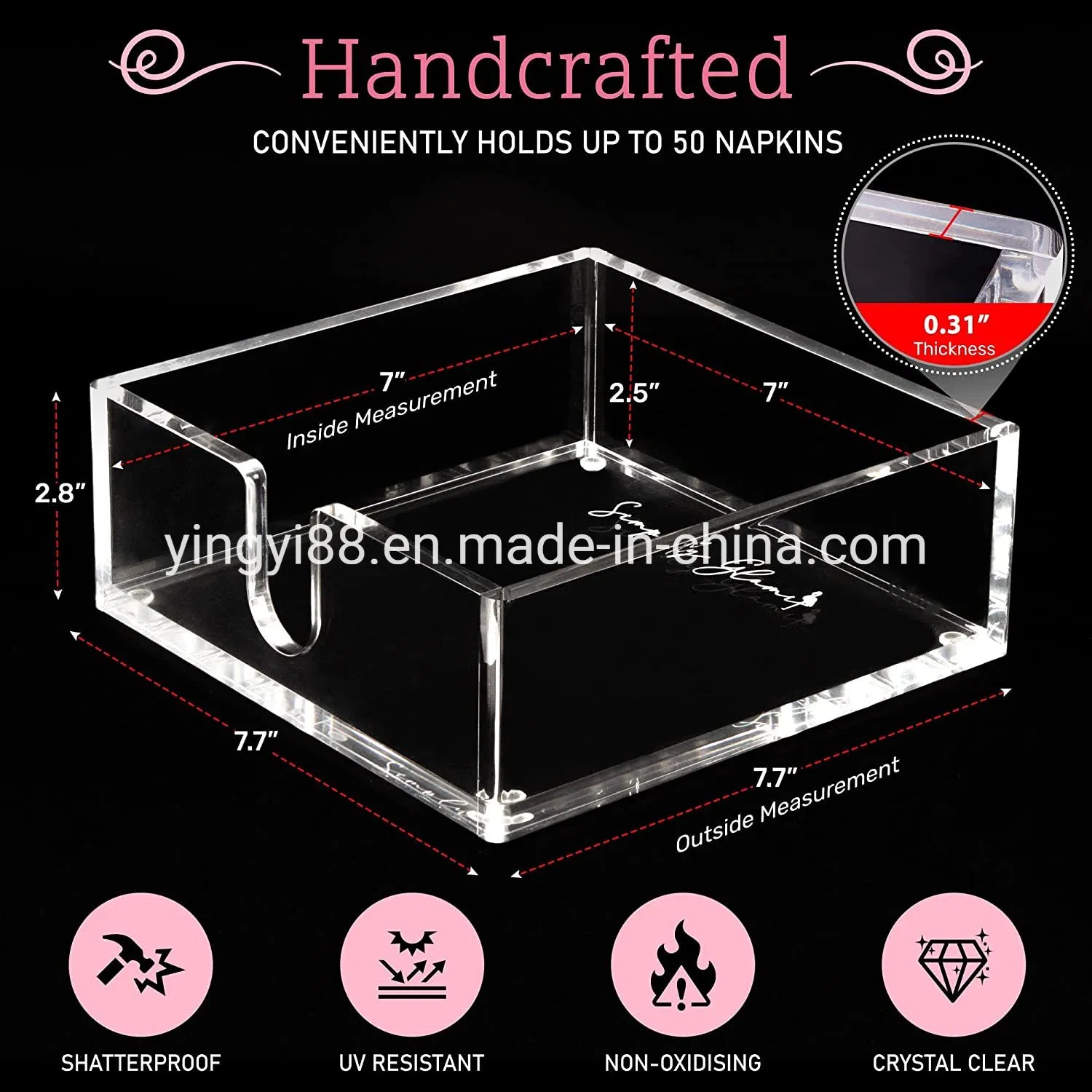 Wholesale Custom Acrylic Napkin Holders