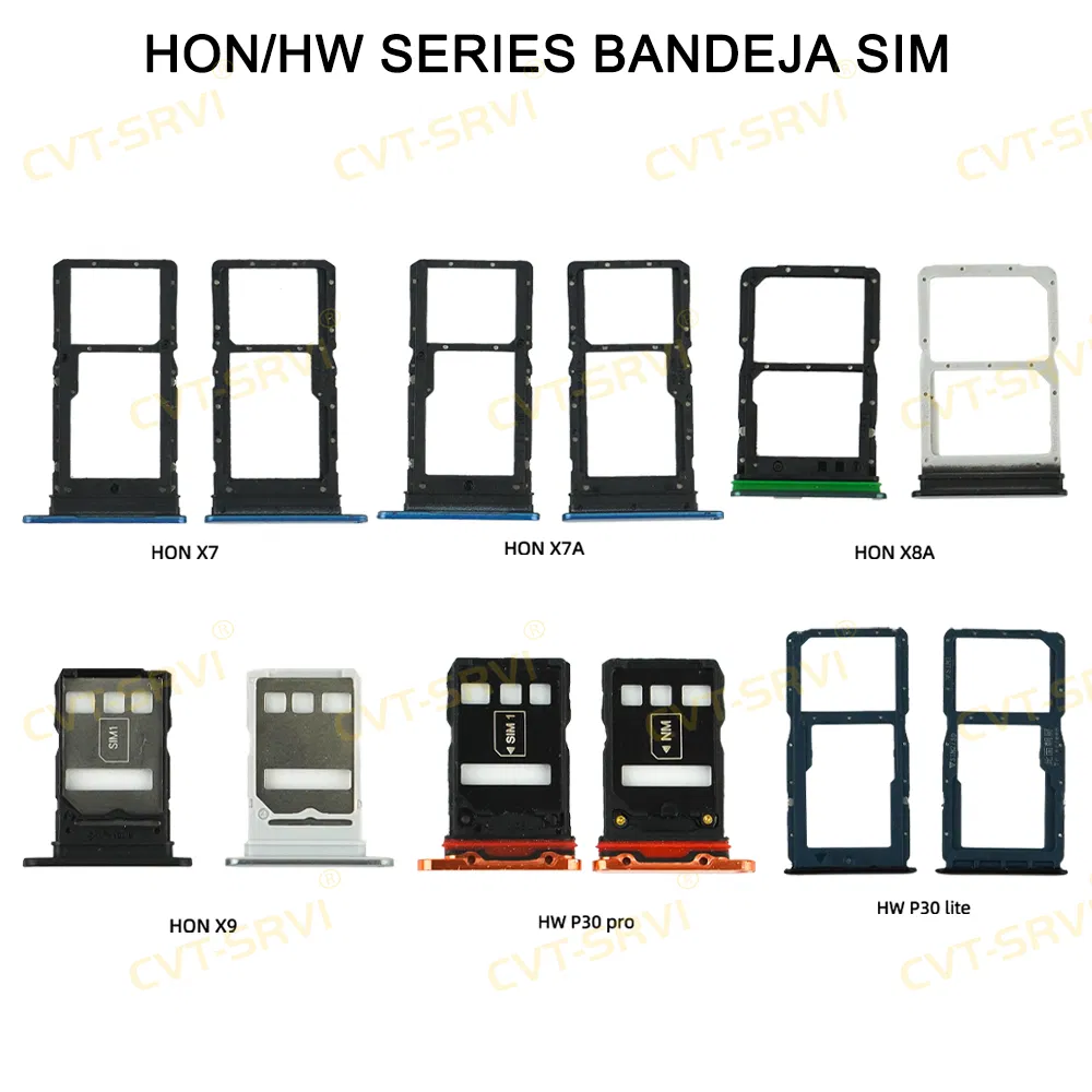 CVT Bandeja SIM Factory Price SIM Card Tray SIM Card Slot Holder for Honor X9/ X7/ X7a/ X8a for Huawei P30/ P30 PRO/ Ate 20 Lite/ Nova 5t/ Nova 8I